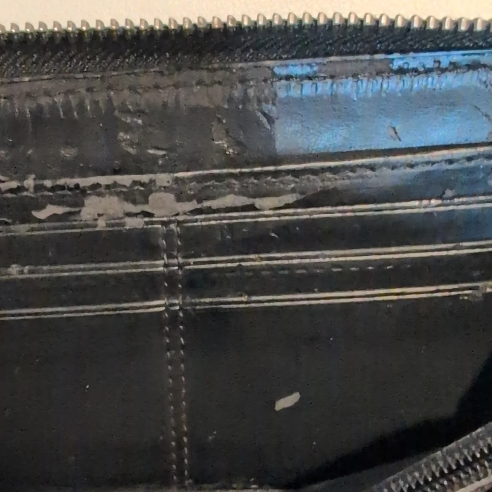 Coach Black Wallet with Silver Bow Accent - Rehab Wallet